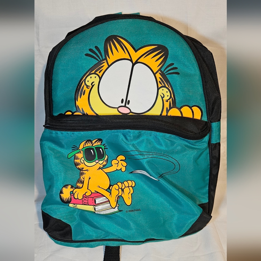 Garfield 1994 Vintage Backpack Paws Franco American Pasta Book Bag